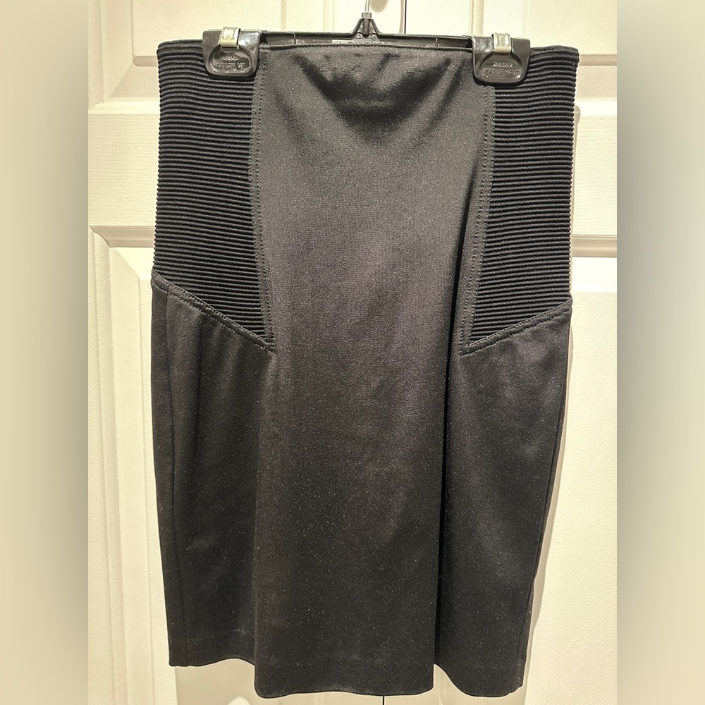 Alexander Wang Ponti Rib Knit Black Skirt